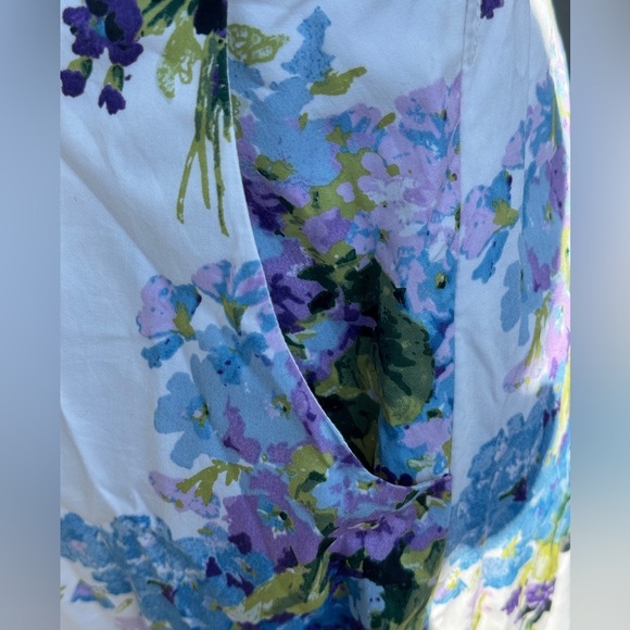 Floral Laura Ashely Dress - White and Blue - Picture 6 of 10
